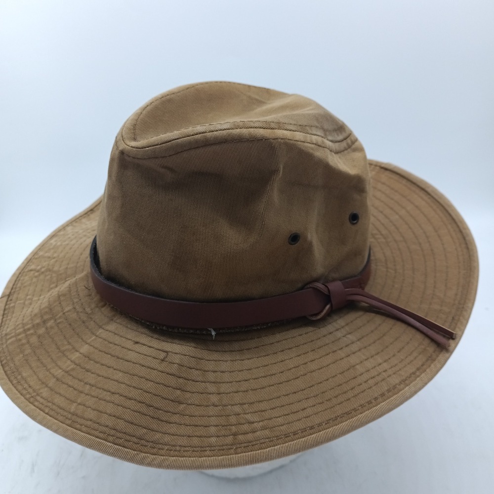Stetson Mens Tan Cotton Canvas Outdoor Safari Sun Hat Made in USA Small - Picture 3 of 8
